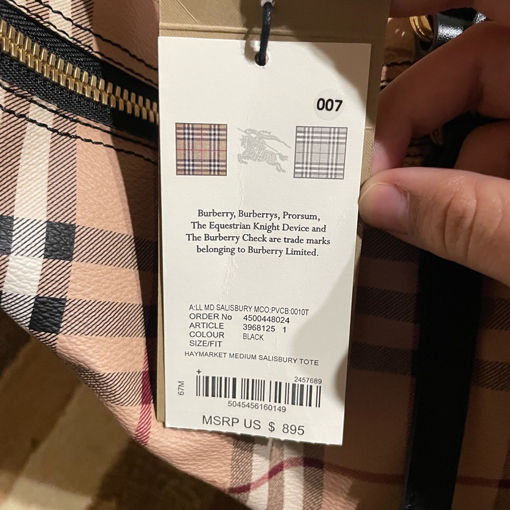 BURBERRY HAYMARKET MEDIUM SALISBURY TOTE - Picture 8 of 8